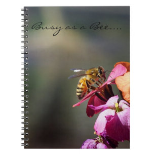 Caderno Espiral Ocupado como uma abelha