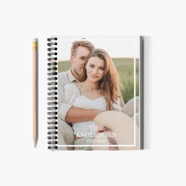 Caderno Espiral Oferta de Foto de Colagem de Casais Modernos e Fam (Criador carregado)