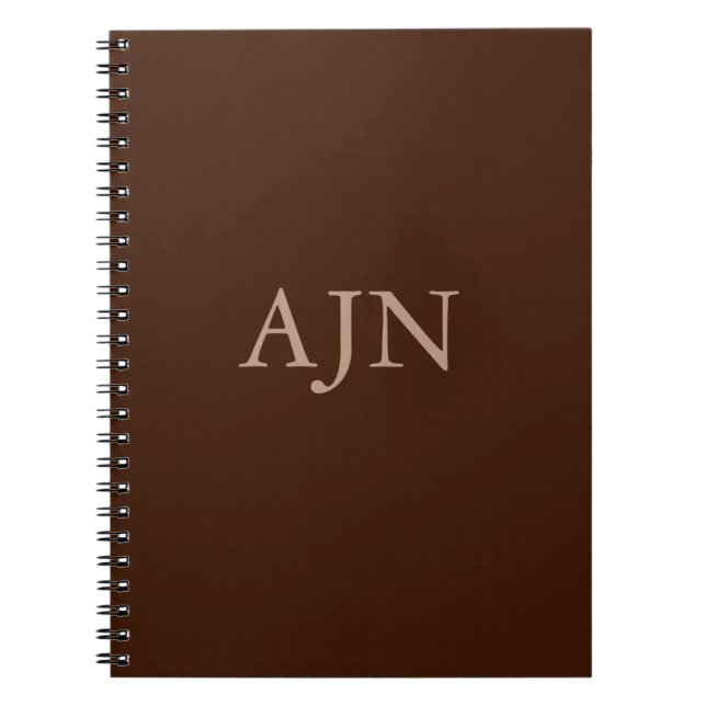 Caderno Espiral Oferta de notebook com Diário monograma clássico (Frente)