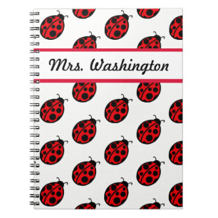 Caderno Espiral Oferta de notebook da classe Ladybug do professor