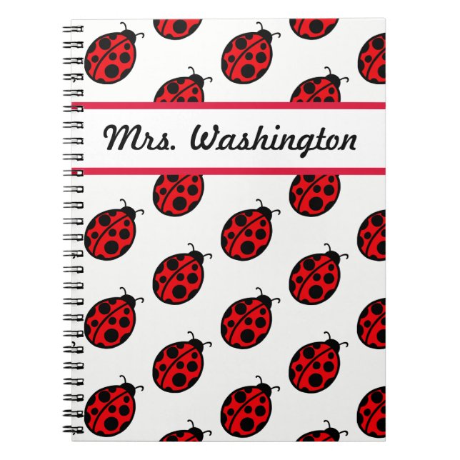 Caderno Espiral Oferta de notebook da classe Ladybug do professor  (Frente)