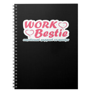 Caderno Espiral Ofertas de Bestie de Trabalho Citação de Ajuda Emo