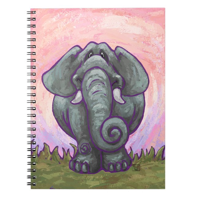 Caderno Espiral Ofertas e acessórios de elefante (Frente)
