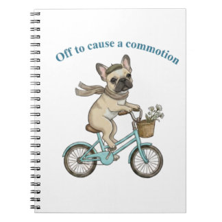 Caderno Espiral Off to Cause a Commotion – Vintage French Bulldog