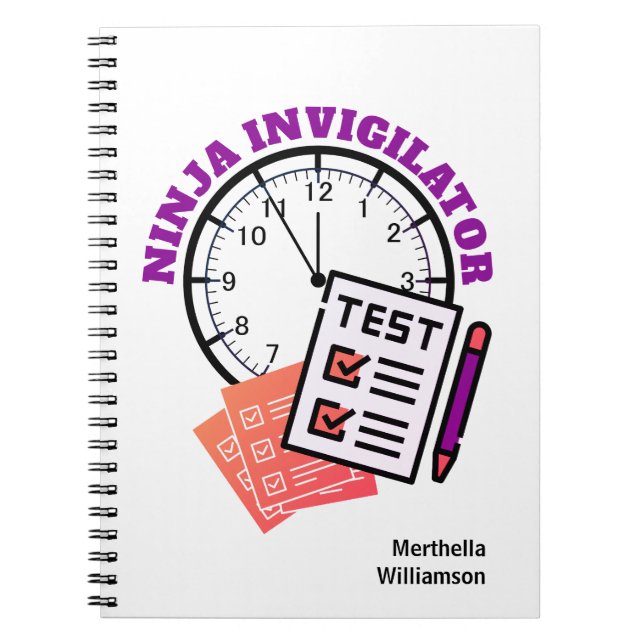 Caderno Espiral Oficial de Exame NINJA INVIGILATOR Professor (Frente)