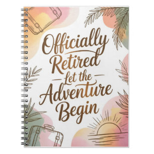 Caderno Espiral Oficialmente Aposentado – Que Comece a Aventura
