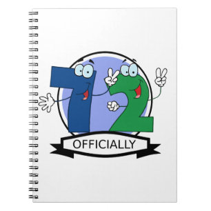 Caderno Espiral Oficialmente bandeira de 72 aniversários