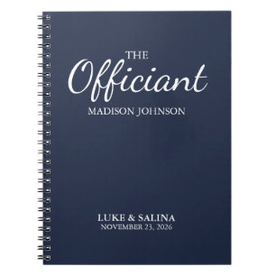 Caderno Espiral Oficiante de Casamento Cerimônia Personalizada Ele