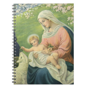 Caderno Espiral Oficina de José com Maria e Menino Jesus