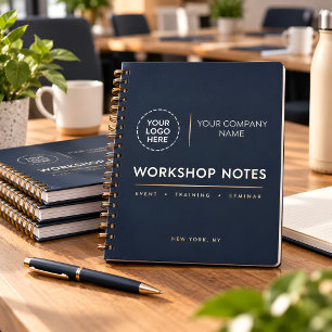 Caderno Espiral Oficina personalizada da empresa Logo Evento Semin