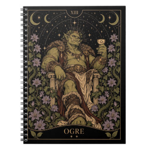 Caderno Espiral Ogre, Arte do Tarot Starlit