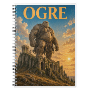 Caderno Espiral Ogro, Monstro de Fantasia Gótica
