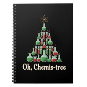 Caderno Espiral Oh Árvore Quimica Ciência Divertida Química Natal