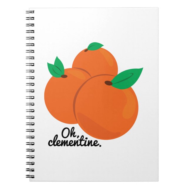 Caderno Espiral Oh clementina (Frente)