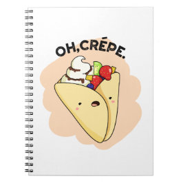Caderno Espiral Oh Crepe Piada de Comida Divertida 