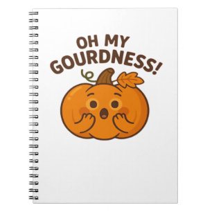 Caderno Espiral Oh Meu Deus! - Pumpkin Surpreso Kawaii Art Cl