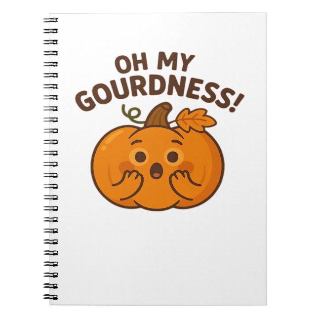 Caderno Espiral Oh Meu Deus! - Pumpkin Surpreso Kawaii Art Cl (Frente)