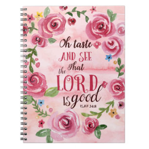 Caderno Espiral Oh o gosto e considera que o 34:8 do senhor Ser