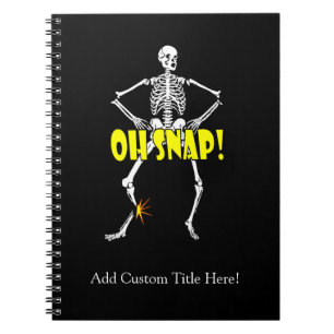 Caderno Espiral Oh pressão, o Dia das Bruxas de esqueleto