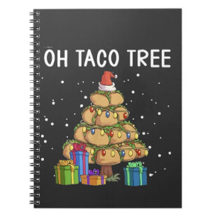 Caderno Espiral Oh Taco Tree Engraçado Comida mexicana Feia Natal