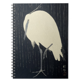 Caderno Espiral Ohara Klish Silver Heron na Chuva