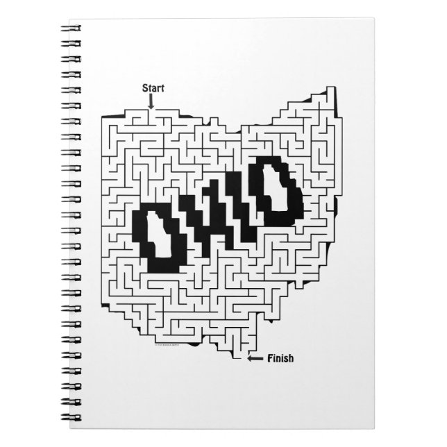 Caderno Espiral Ohio Maze Quebra-cabeça (Frente)