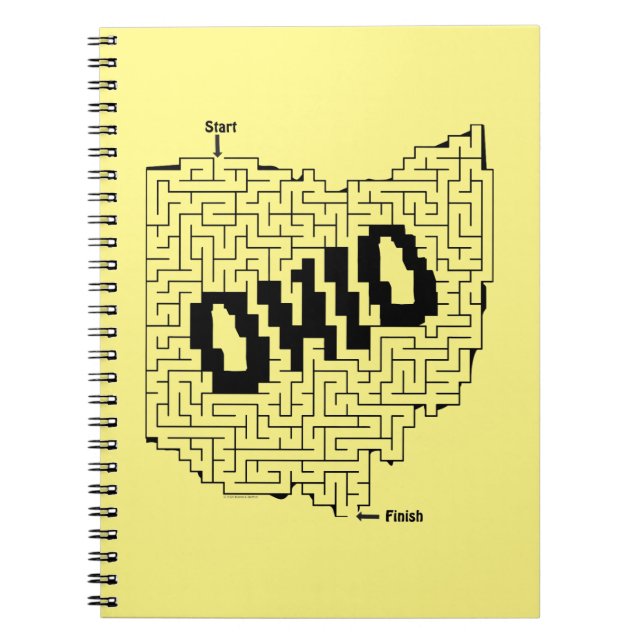 Caderno Espiral Ohio Maze Quebra-cabeça (Frente)