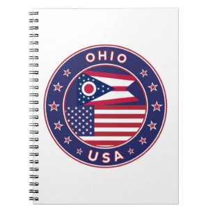Caderno Espiral Ohio, t-shirt de Ohio, adesivo de Ohio, capa de te