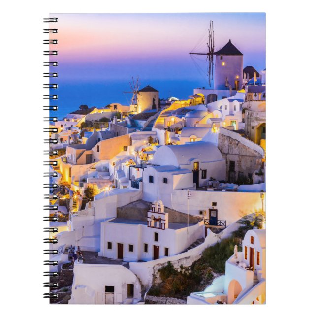 Caderno Espiral Oia Santorini (Frente)