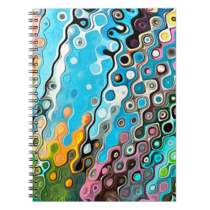 Caderno Espiral Oil pastel drawing. Abstract color background. Fin