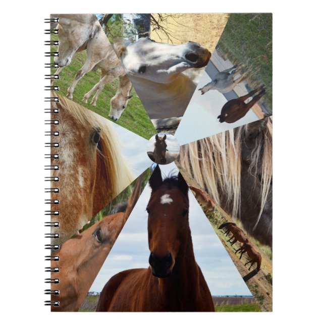 Caderno Espiral Oito triângulos de cavalos, notebook (Frente)