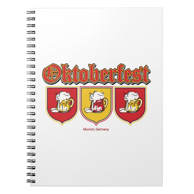 Caderno Espiral Oktoberfest-Shield — Cervejas (Frente)