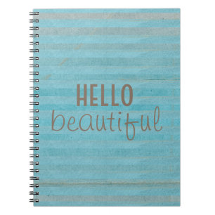 Caderno Espiral Olá! chique bonito e design na moda de Boho