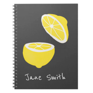 Caderno Espiral Olá Lemon, fruta amarela moderna