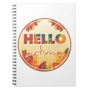 Caderno Espiral Olá outono, adesivo, capa de telefone, travesseiro