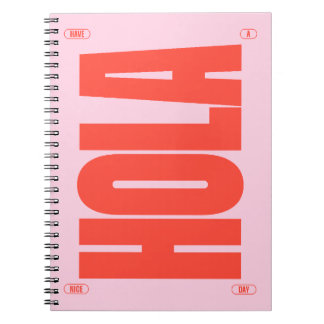 Caderno Espiral Olá (Tom Rosa Doce)