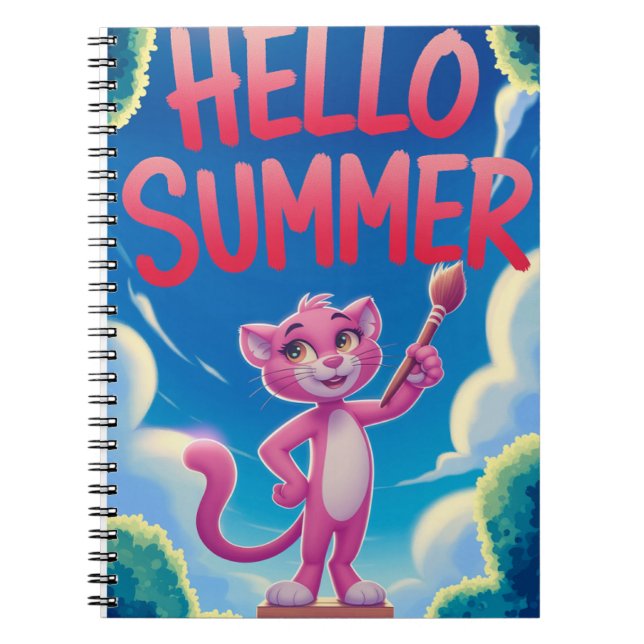 Caderno Espiral Olá verão  (Frente)