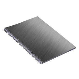 Caderno Espiral Olhar de alumínio escovado do metal