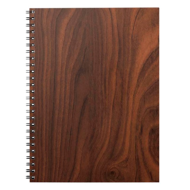 Caderno Espiral Olhar de madeira escuro de Brown (Frente)