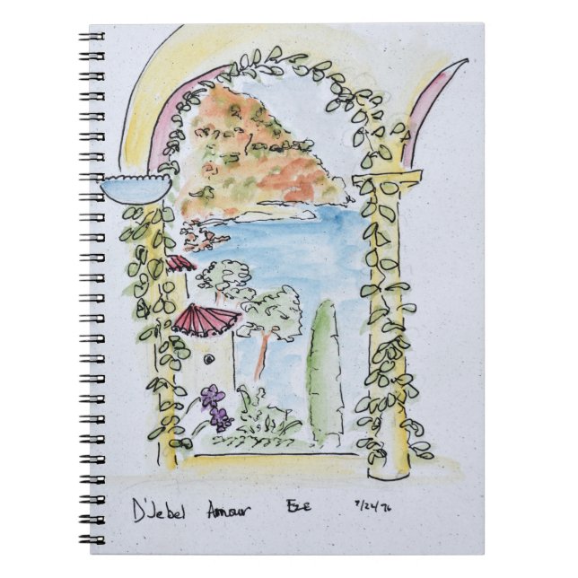 Caderno Espiral Olhar para o Mediterrâneo| Eze, França (Frente)