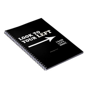 Caderno Espiral Olhe para a esquerda SlipperyJoe's espesso ce geom