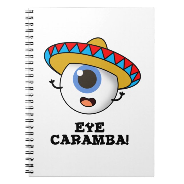 Caderno Espiral Olho Caramba Piada Mexicana Divertida  (Frente)
