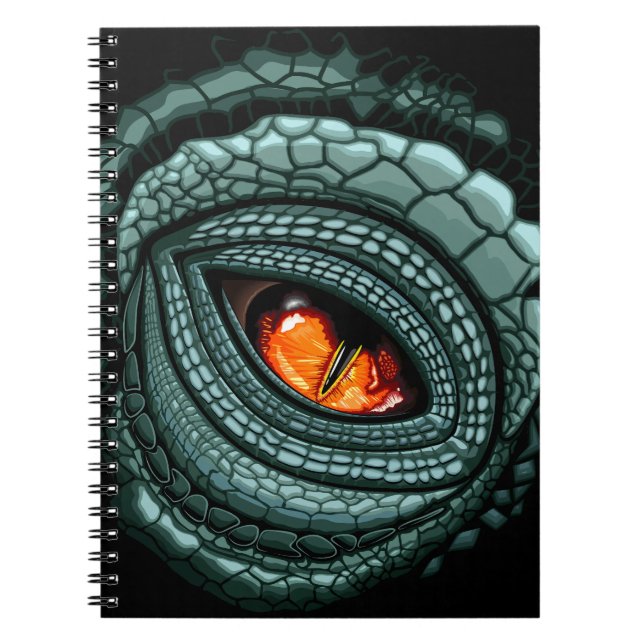 Caderno Espiral Olho de Predador Réptil Primitivo (Frente)