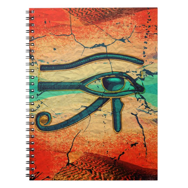 Caderno Espiral Olho egípcio de Horus - Ra (Frente)
