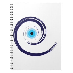 Caderno Espiral Olho-mau, Olho-Mal, Azul