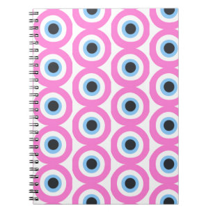 Caderno Espiral olho mau rosa