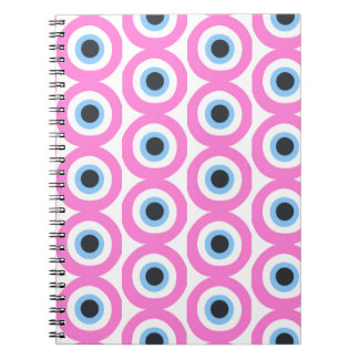 Caderno Espiral olho mau rosa