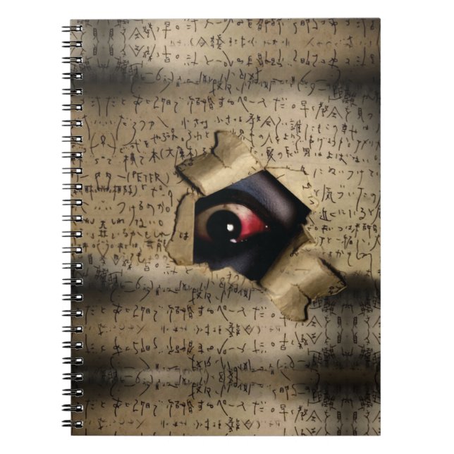 Caderno Espiral Olhos assustadores V02 (Frente)