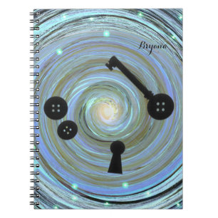 Caderno Espiral Olhos de Botão & Chave de Caveira Outro Mundo