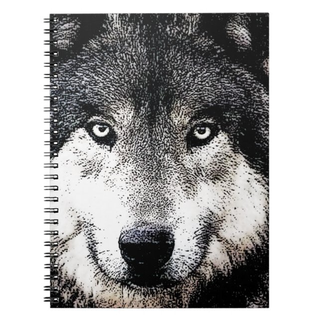 Caderno Espiral Olhos de Lobo (Frente)